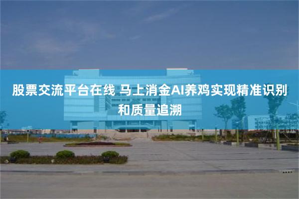 股票交流平台在线 马上消金AI养鸡实现精准识别和质量追溯