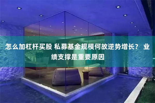 怎么加杠杆买股 私募基金规模何故逆势增长？ 业绩支撑是重要原因