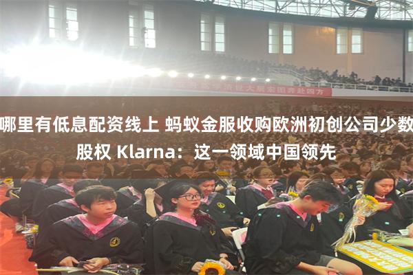 哪里有低息配资线上 蚂蚁金服收购欧洲初创公司少数股权 Klarna：这一领域中国领先