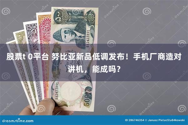 股票t 0平台 努比亚新品低调发布！手机厂商造对讲机，能成吗？