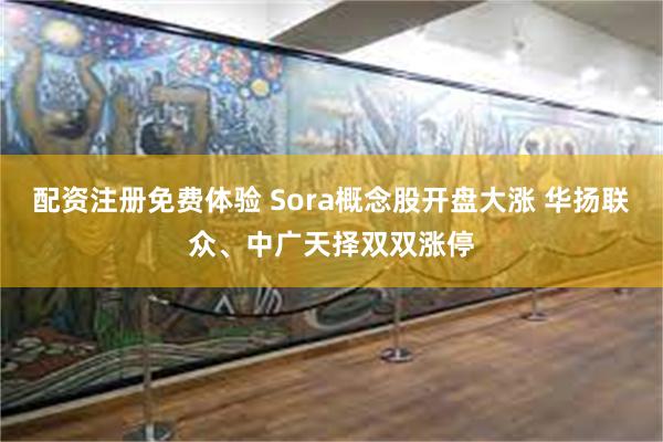 配资注册免费体验 Sora概念股开盘大涨 华扬联众、中广天择双双涨停