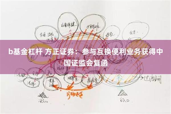 b基金杠杆 方正证券：参与互换便利业务获得中国证监会复函